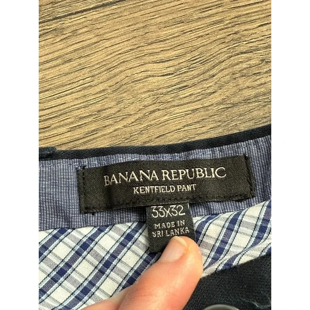 EUC Men Banana Republic Kentfield Pant blue chino blue cotton‎ sz 33x32 (30.5)